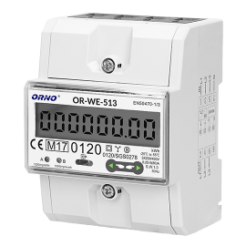 OR-WE-513 LCD, 80A trofazni merač potrošnje za DIN šinu 3P 1000imp/kWh MID ORNO