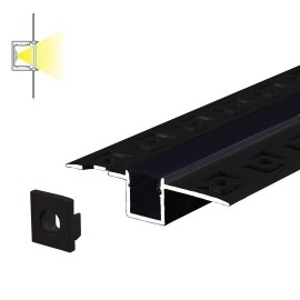 MA639-CC crni aluminijumski profil za LED trake 52.5x13x2000mm set sa crni difuzorom Mitea Lighting