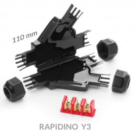 RAPIDINO Y3 - mini spojnica IP68/IP69K konektor 3x4 mm2 < 3x2.5 mm2 Raytech