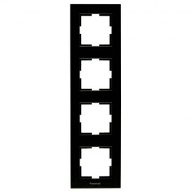 Panasonic KPC okvir cetvorostruki vertikalni WKTF0814-2BL EU4, crni, Karre Plus