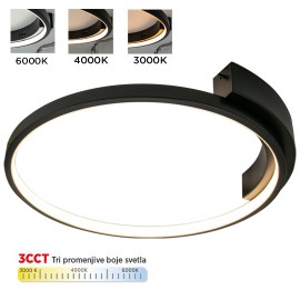 M205497-C LED plafonska lampa crna 3000-6000K Mitea Lighting
