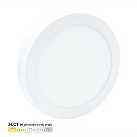 M24NO-CCT 24W 3000~6500K beli nadgradni okrugli LED panel Mitea Lighting 