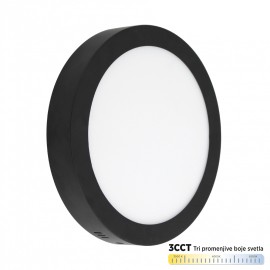 M24NO-BK-CCT 24W 3000~6500K crni nadgradni okrugli LED panel Mitea Lighting 