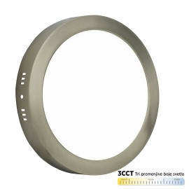 M18NO-SN-CCT 18W 3000~6500K saten nikl nadgradni okrugli LED panel Mitea Lighting 