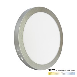 M24NO-SIL-CCT 24W 3000~6500K srebrni nadgradni okrugli LED panel Mitea Lighting 