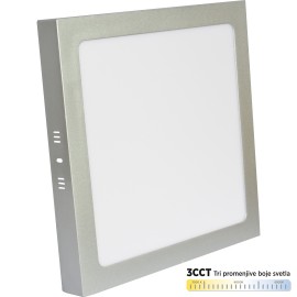 M24NK-SIL-CCT 24W 3000~6500K srebrni nadgradni kvadratni LED panel Mitea 