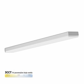 M203840-W 60W 170~240V 3CCT 3000/4000/6500K bela L1200 x W50 x H50mm LED linearna svetiljka (visilica ili nadgradna) nizajuća (linkabilna) 6000lm Mitea Lighting