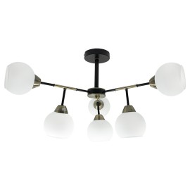 M11090-6 Max.60W 220~240V crno-zlatni 6xE27 luster Mitea Lighting
