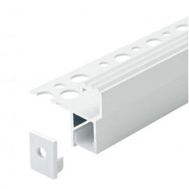 MA07-W BELI Aluminijumski profil za LED trake 37x29x2000mm za pločice/stepenice sa difuzorom 2m Mitea Lighting