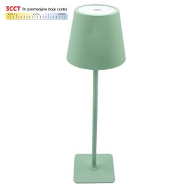 M6002-Z ZELENA 2W IP20 LED TOUCH dimmable + 3CCT 3000-6000K stona lampa DC5V LED Mitea Lighting