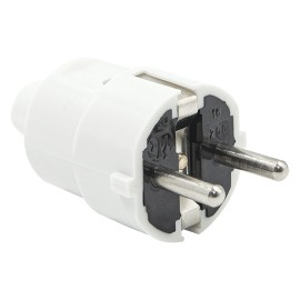 PM-301-W BELI PVC Utikač 16A 250V dvopolni ravni, sa kontaktom za uzemljenje Mitea Electric