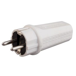 PM-303-W BELI PVC Utikač 16A 250V dvopolni ravni, sa kontaktom za uzemljenje Mitea Electric