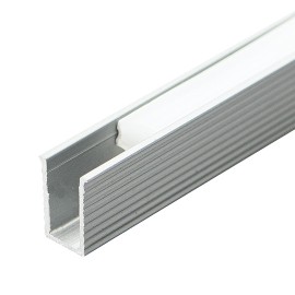 MA6490-GR Tamno sivi Aluminijumski profil za LED trake 6.4x9x2000mm ugradni sa difuzorom 2m Mitea Lighting