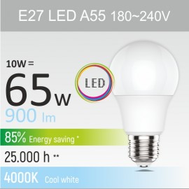E27 10W A55M3 4000K LED sijalica 180~240V Mitea Lighting