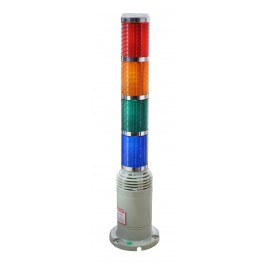 ME-LTA203-4 crvena-naranžasta-zelena-plava signalna lampa, totem 220V (bez tonskog signala) Mitea Electric