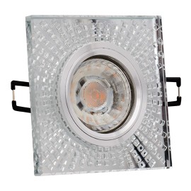 M206049 Ugradna svetiljka transparentna+kristali kvadratna Mitea Lighting