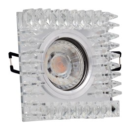 M206054 Ugradna svetiljka transparentna+kristali kvadratna Mitea Lighting